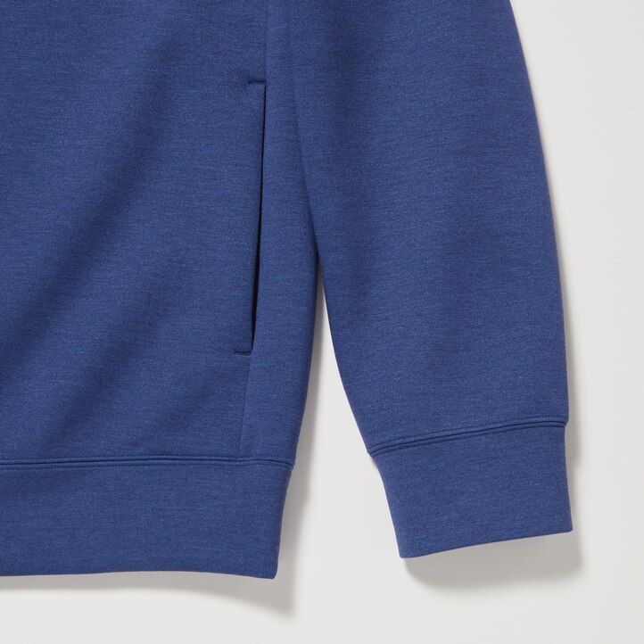 grauer uniqlo dry sweat stretch pullover hoodie für herren
