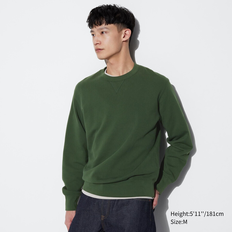grüner uniqlo herren-sweatshirt-hoodie