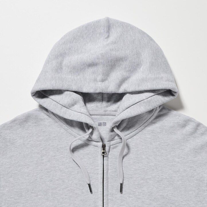 uniqlo sweatshirt-kapuzenpullover mit reißverschluss für herren blau