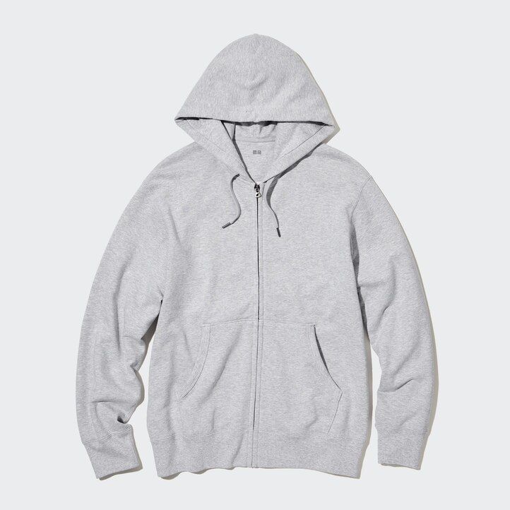schwarzer uniqlo sweatshirt-kapuzenpullover für herren mit reißverschluss