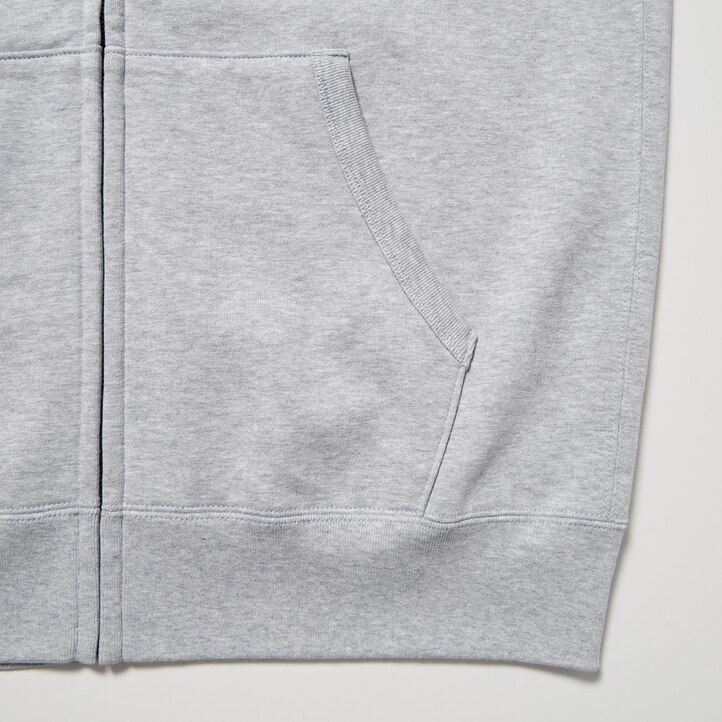 schwarzer uniqlo sweatshirt-kapuzenpullover für herren mit reißverschluss