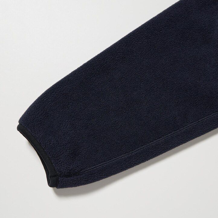 weißer uniqlo fleece-pullover mit knöpfen herren-hoodie