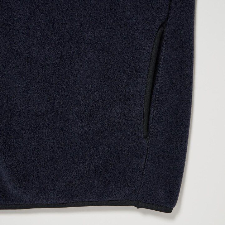 weißer uniqlo fleece-pullover mit knöpfen herren-hoodie