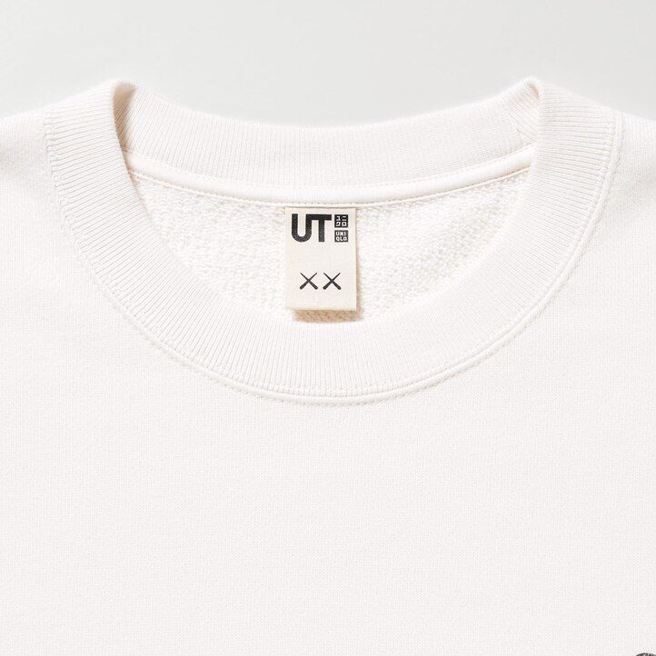 uniqlo kaws ut grafik-sweatshirt herren-hoodie weiß