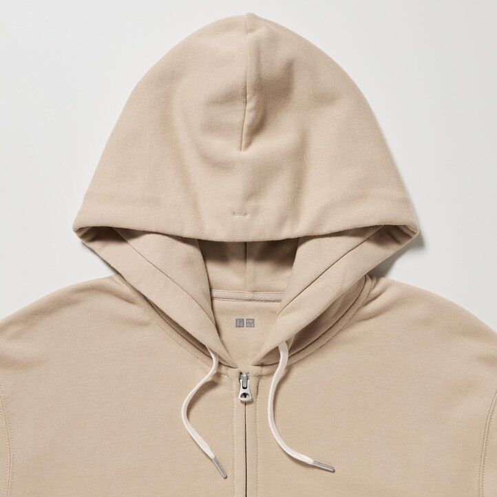 uniqlo herren-kapuzenpullover mit farbblock-design und reißverschluss weiß