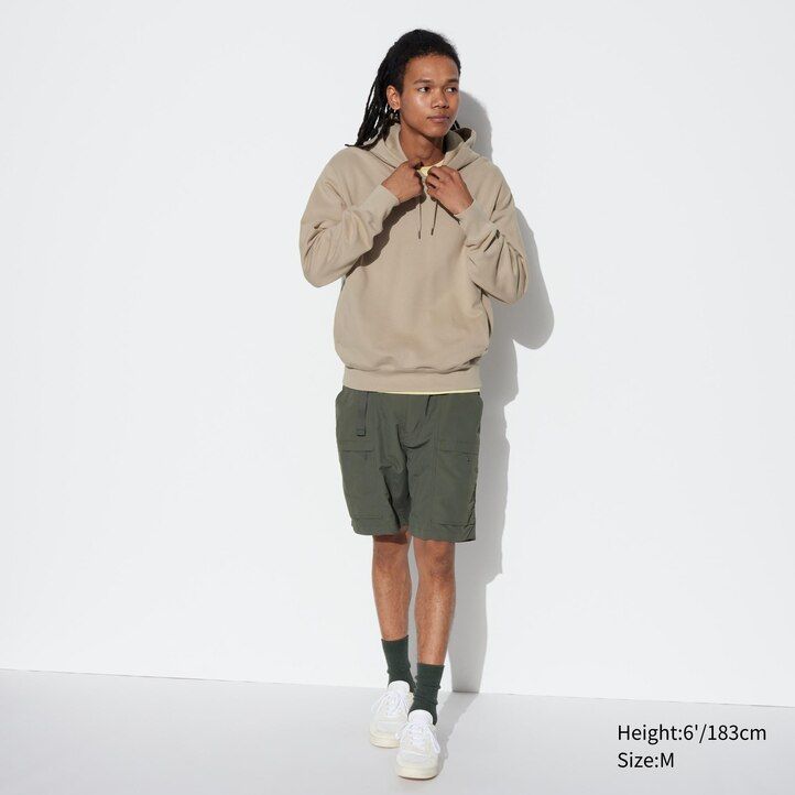 beige uniqlo pullover herren-hoodie