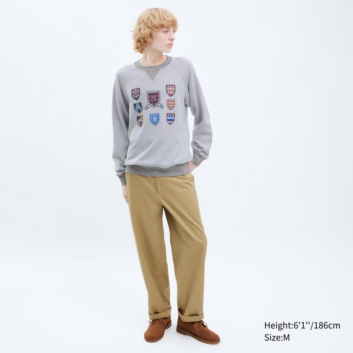 uniqlo college sweatshirt herren-hoodie grau