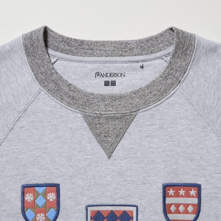 uniqlo college sweatshirt herren-hoodie grau