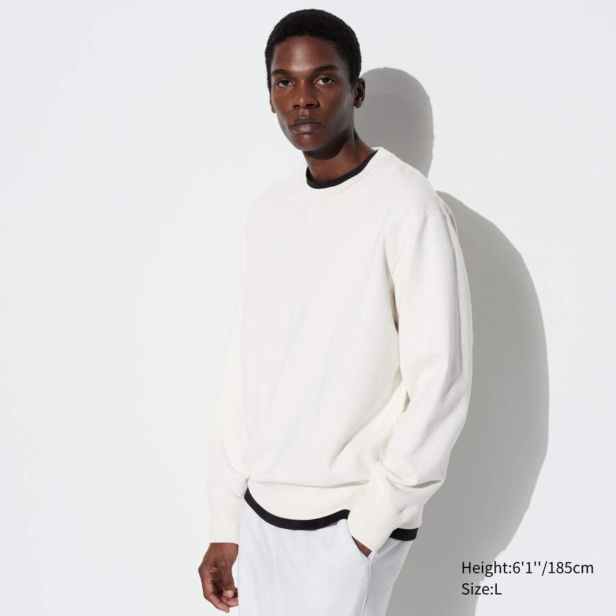 weißer uniqlo herren-sweatshirt-hoodie