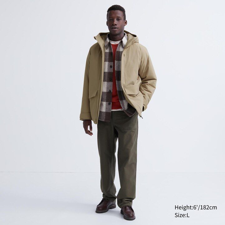 uniqlo hybrid-daunenjacke für herren 3d-schnitt dunkelgrau