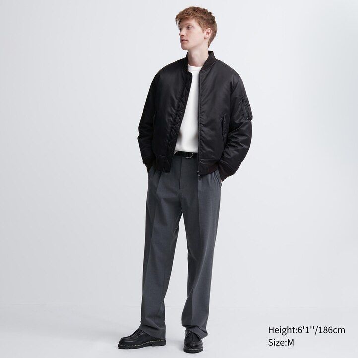 schwarze uniqlo ma 1 blousonjacken für herren