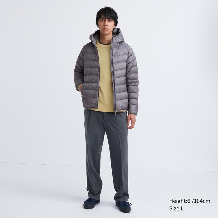 uniqlo ultraleichte daunenjacke für herren grau