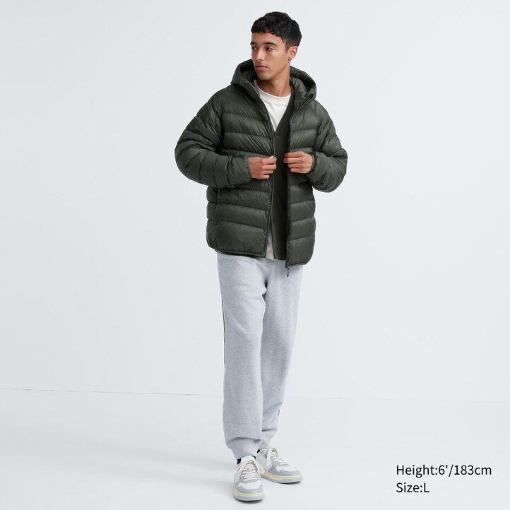 uniqlo ultraleichte daunenjacke für herren grau