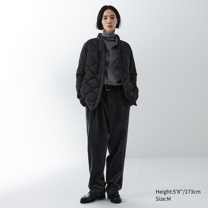 schwarze uniqlo hybrid-daunenjacken für herren aus recyceltem material