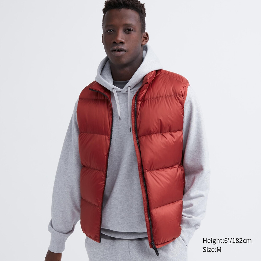 uniqlo ultraleichte daunenjacke für herren rot