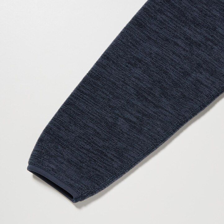 weiße uniqlo fleecejacken für herren meliert mit reißverschluss