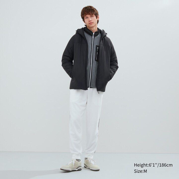 schwarze leichte und warme steppjacken von uniqlo für herren
