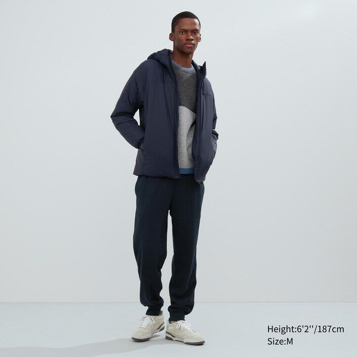 schwarze leichte und warme steppjacken von uniqlo für herren