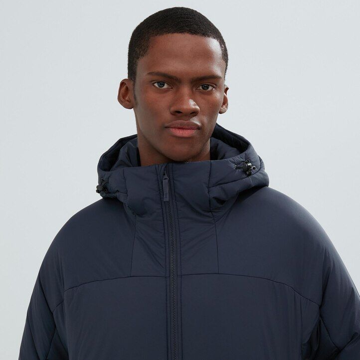 schwarze leichte und warme steppjacken von uniqlo für herren