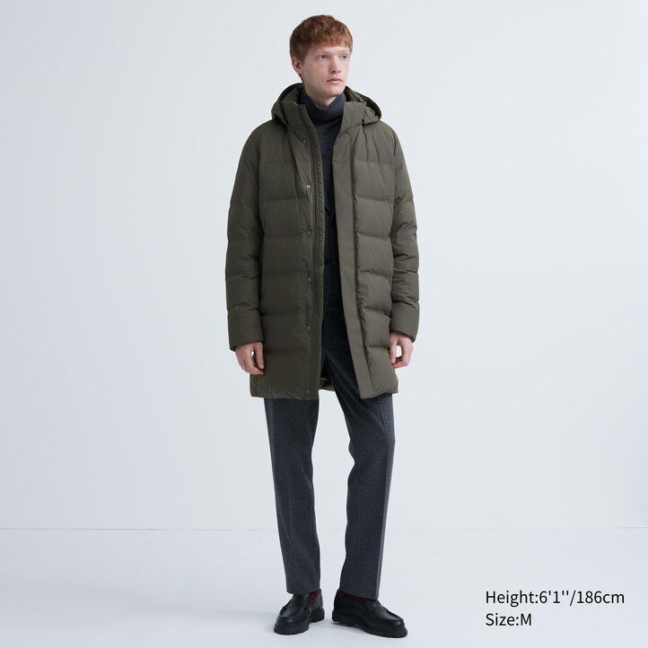 uniqlo nahtlose daunenjacken für herren olivgrün