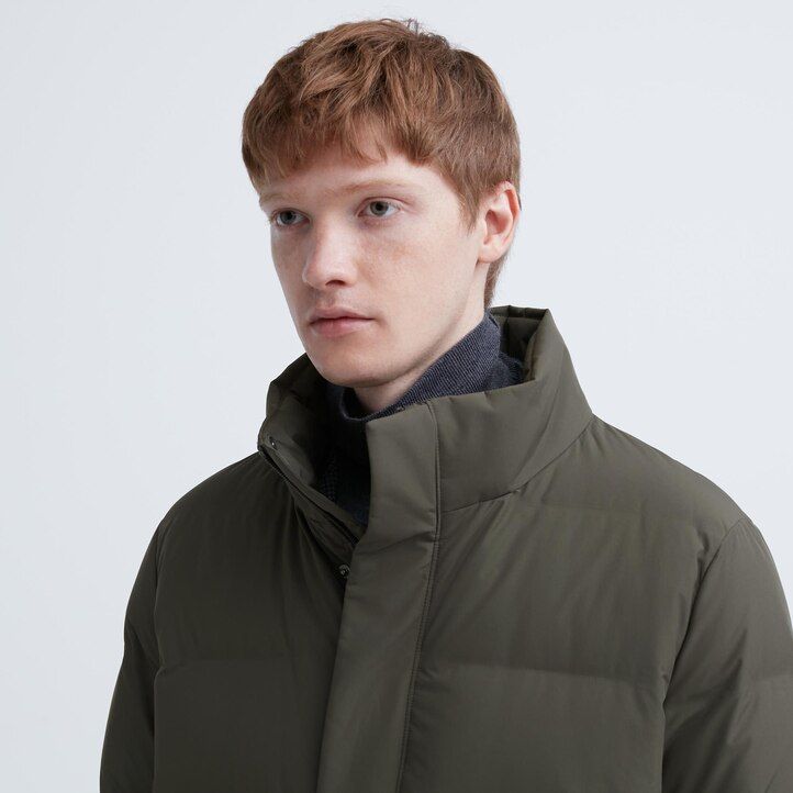 uniqlo nahtlose daunenjacken für herren olivgrün