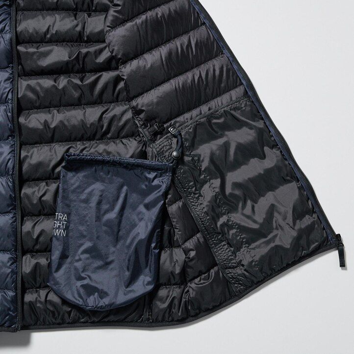 uniqlo ultraleichte daunenjacken für herren in marineblau