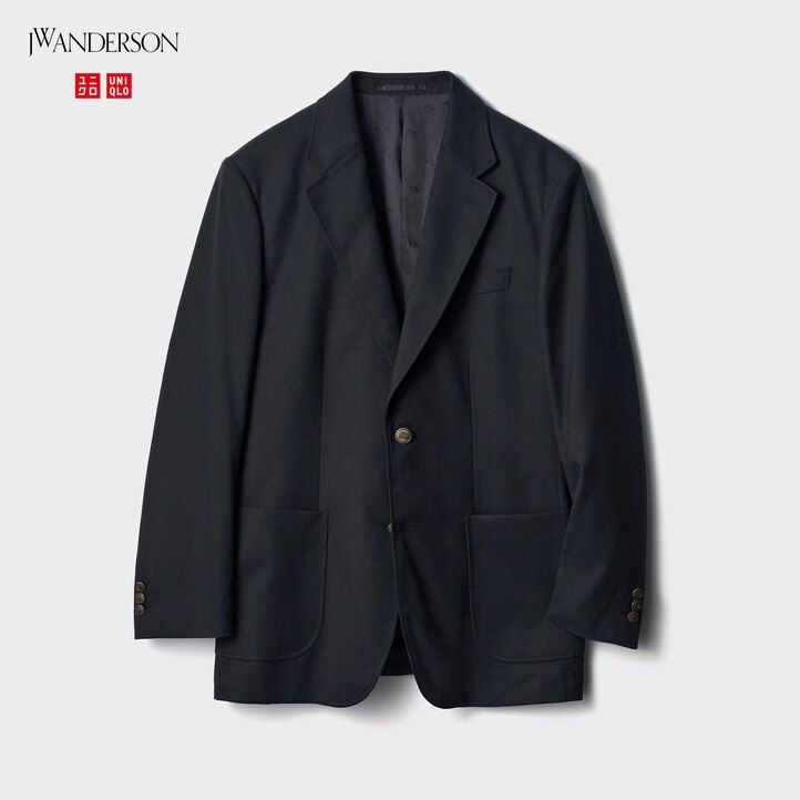 uniqlo herren-sakkos tailliert marineblau