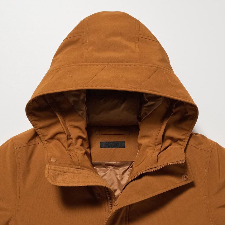 uniqlo ultra warm hybrid-daunenjacke für herren schwarz
