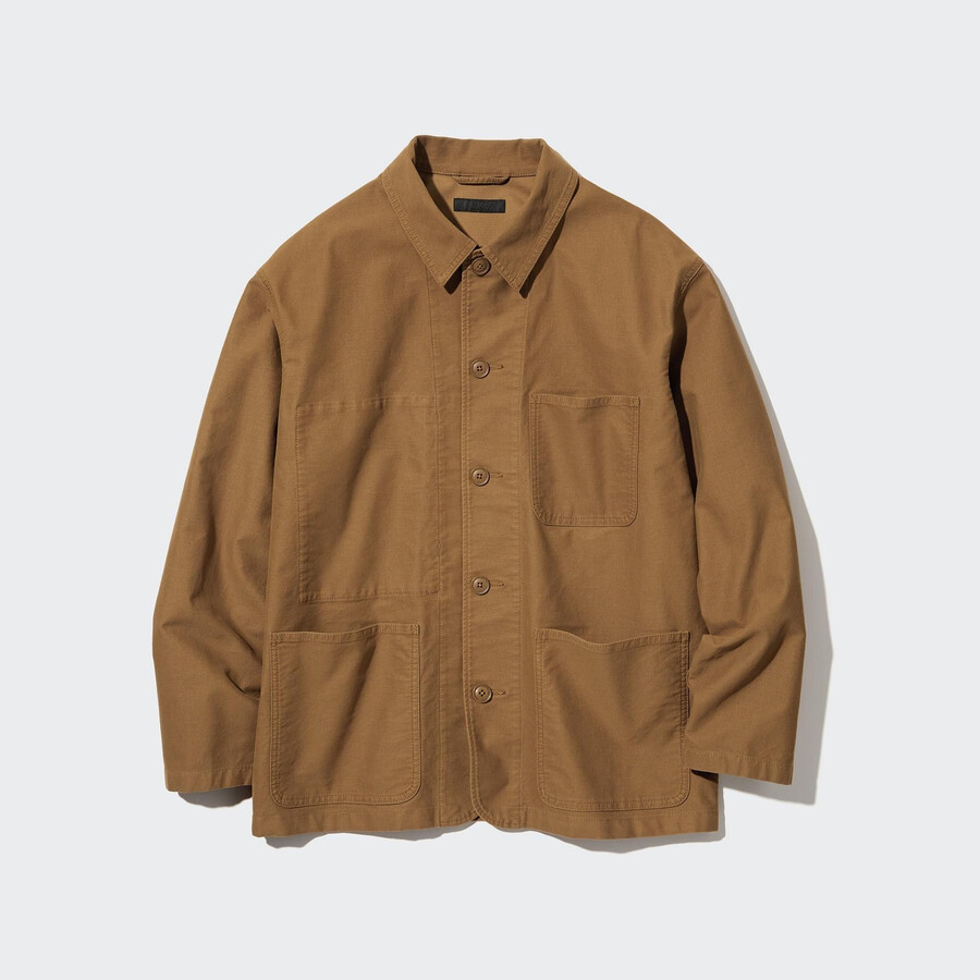 braune uniqlo utility-herrenjacken