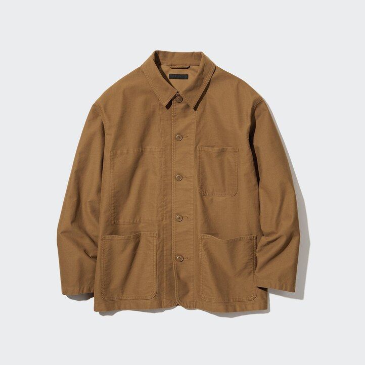 braune uniqlo utility-herrenjacken
