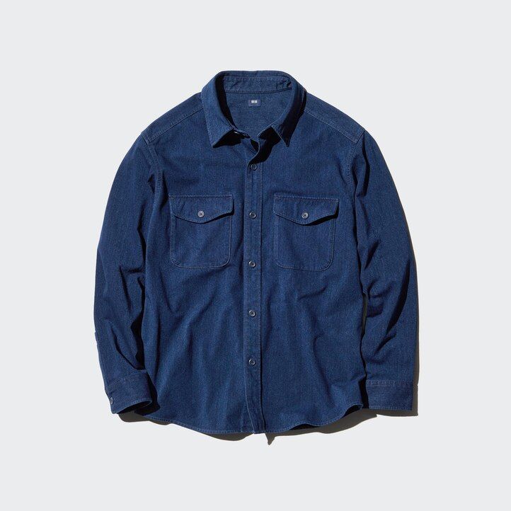 blaue uniqlo jeans-jersey-herrenjacken
