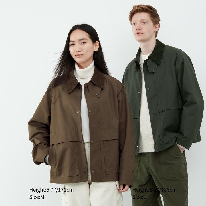 uniqlo utility-blousonjacken für herren schwarz