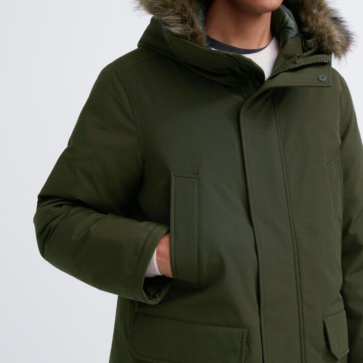 uniqlo ultra warm hybrid-daunenjacke für herren schwarz