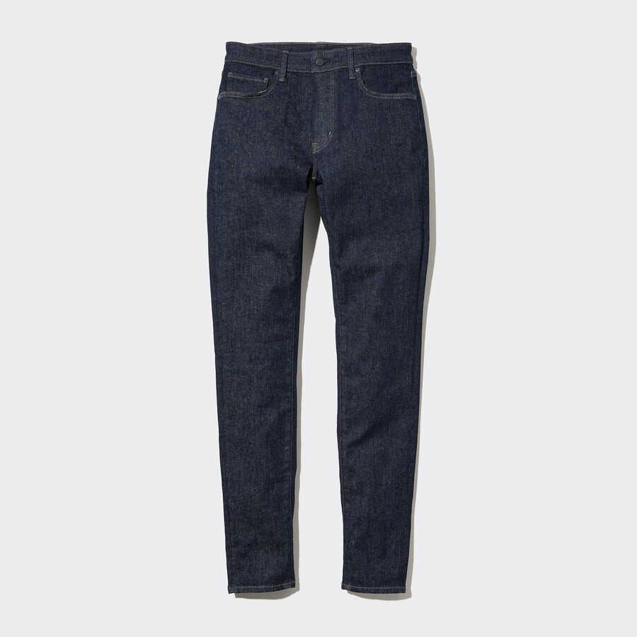 blaue uniqlo ultra stretch skinny fit herrenjeans