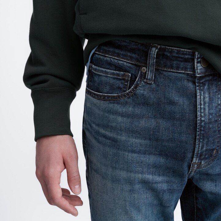 graue uniqlo ultra stretch skinny fit herrenjeans
