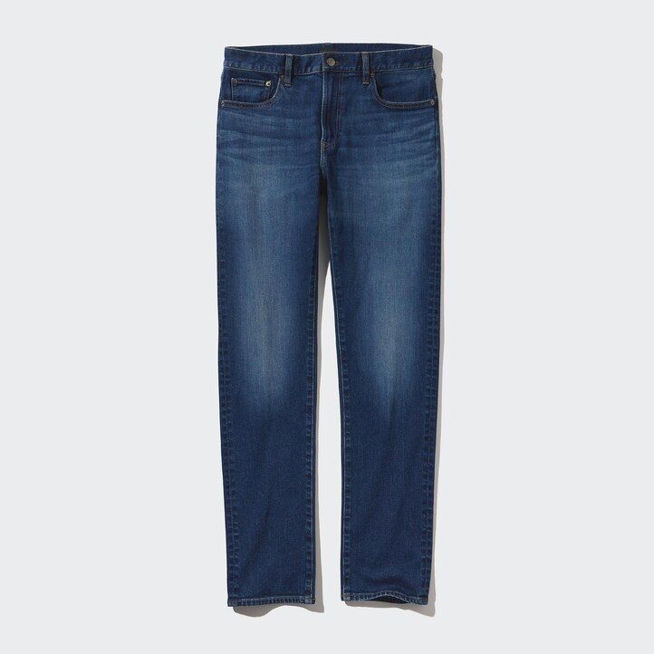 blaue uniqlo herren-jeans in slim fit