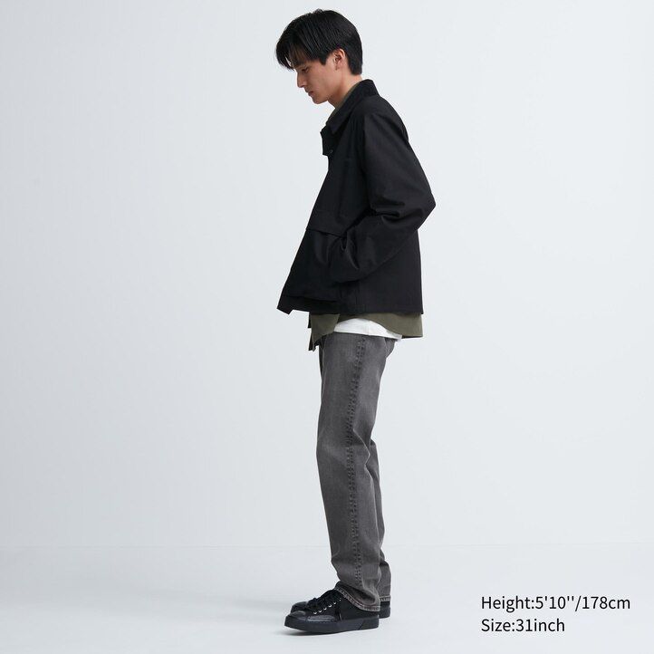 graue uniqlo slim fit herrenjeans