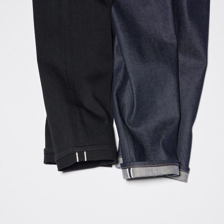 uniqlo selvedge stretch slim fit herrenjeans schwarz
