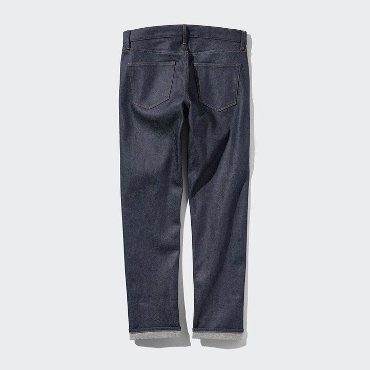 uniqlo selvedge stretch slim fit herrenjeans schwarz