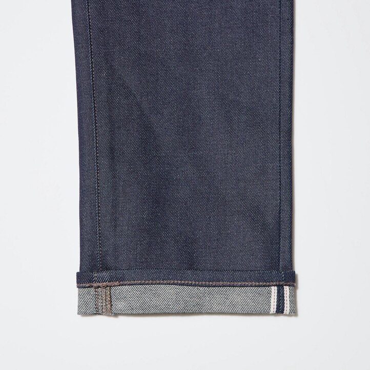 uniqlo selvedge stretch slim fit herrenjeans schwarz