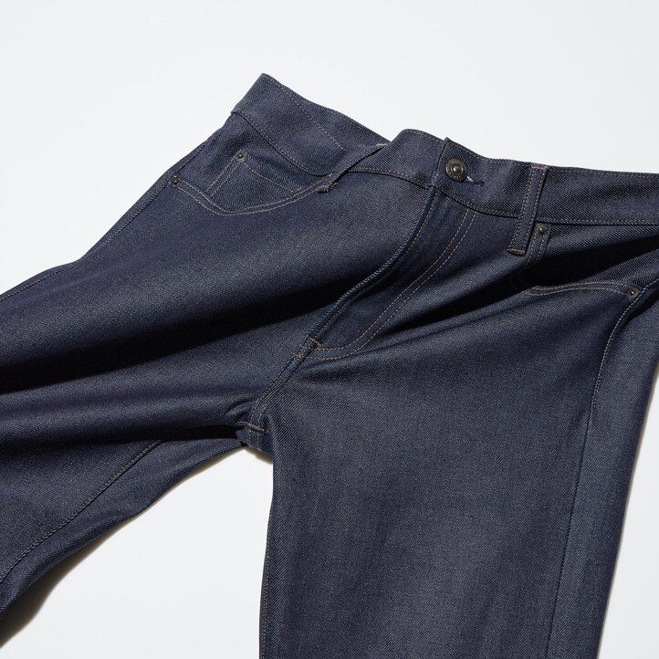 uniqlo selvedge stretch slim fit herrenjeans schwarz