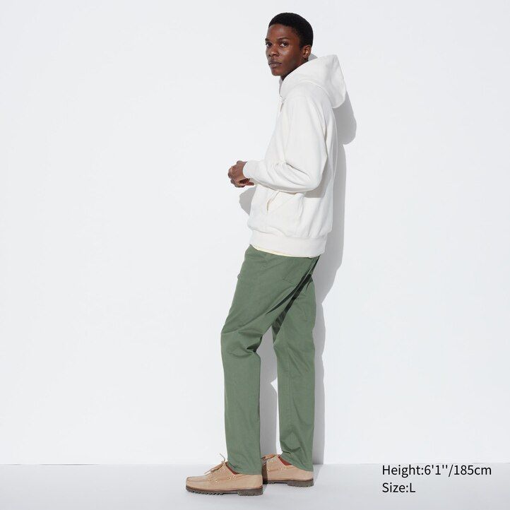 uniqlo ultra stretch skinny fit herrenjeans in olivgrün