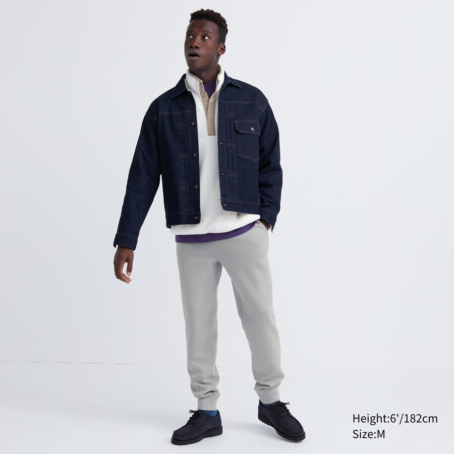 hellgraue uniqlo dry stretch jogginghose für herren
