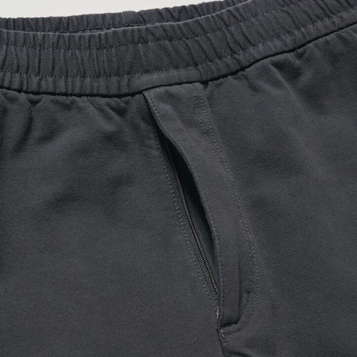 beige uniqlo jogginghose für herren gewaschenes jersey knöchellang