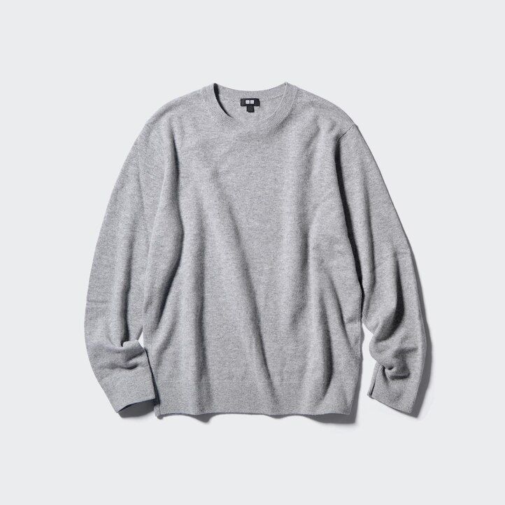 brauner uniqlo herrenpullover aus 100 merle mit rundhalsausschnitt