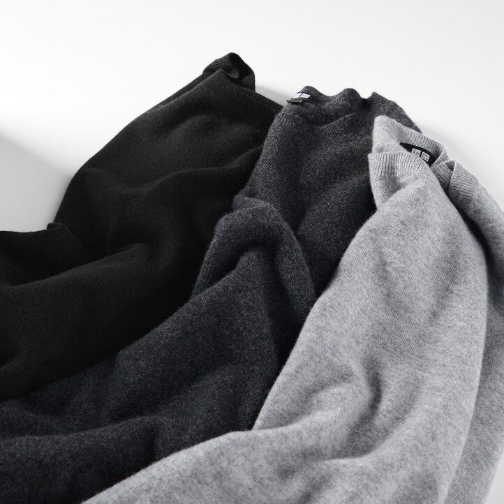 brauner uniqlo herrenpullover aus 100 merle mit rundhalsausschnitt