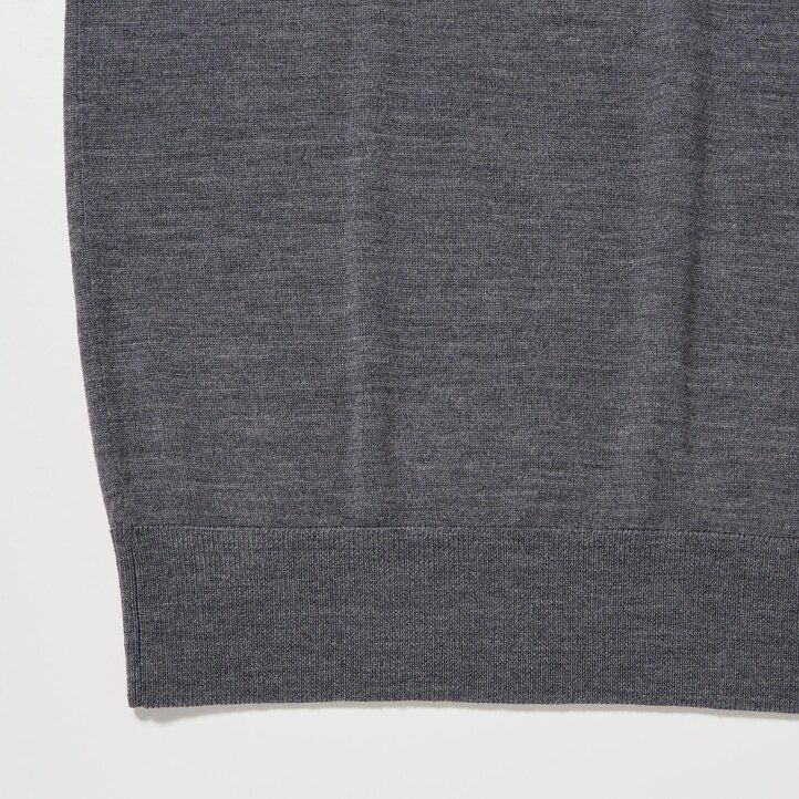 uniqlo extra fine merino v-ausschnitt herrenpullover grün