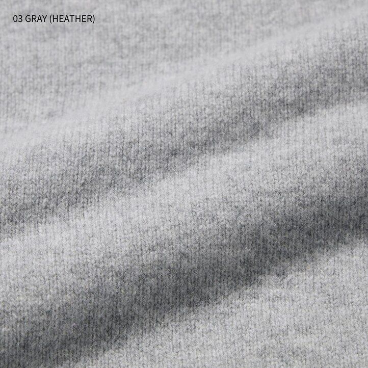 uniqlo herren-pullover aus premium-lammwolle mit rundhalsausschnitt weiß