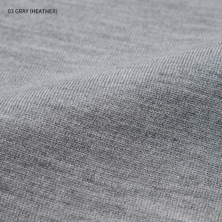 grauer uniqlo extra fine merino rundhals-pullover für herren