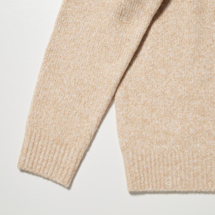 orangefarbener uniqlo souffle garn-rollkragenpullover für herren